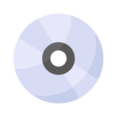 Kompakt disk ve trend vektör tasarımının simgesini kullanmaya hazır