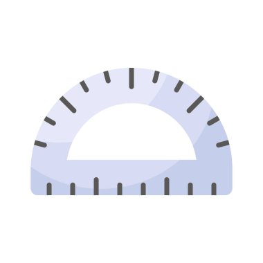 Açıları ve geometrik fonksiyonları ölçmek için uygun hassas ve yaratıcı bir açıölçer simgesi