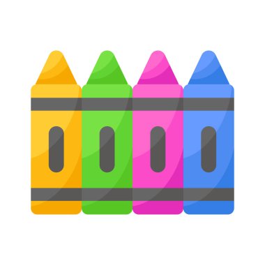 Pastel boyaların, çizim araçlarının, kırtasiye malzemelerinin bu inanılmaz simgesini tut