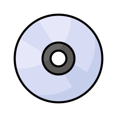 Kompakt disk ve trend vektör tasarımının simgesini kullanmaya hazır