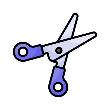 Görsel olarak çekici makas simgesi, kesme veya düzenleme fonksiyonlarını göstermek için mükemmel