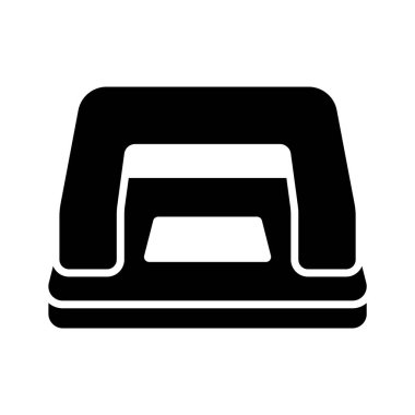 Yaratıcı bir delik delme simgesi, belge organizasyonu veya ofis malzemelerini göstermek için mükemmel