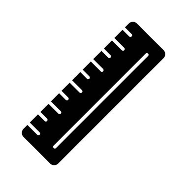 Ölçüm veya hesaplama uzunluğu için araç, cetvelin premium simgesi, ölçek vektörü