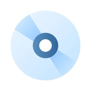 Kompakt disk ve trend vektör tasarımının simgesini kullanmaya hazır