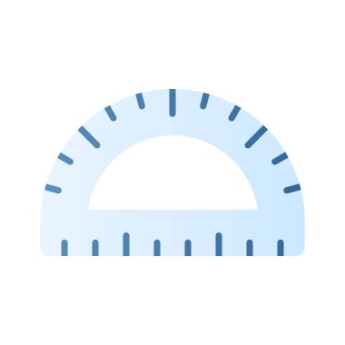 Açıları ve geometrik fonksiyonları ölçmek için uygun hassas ve yaratıcı bir açıölçer simgesi