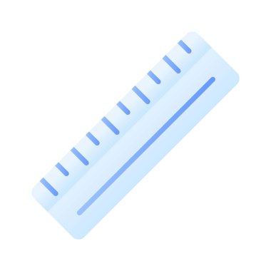 Ölçüm veya hesaplama uzunluğu için araç, cetvelin premium simgesi, ölçek vektörü