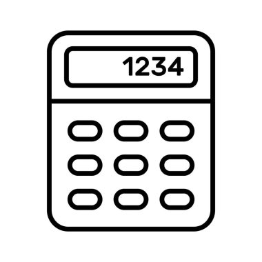 Modern tarzda hesaplayıcı vektör tasarımı, matematiksel hesaplama ekipmanları