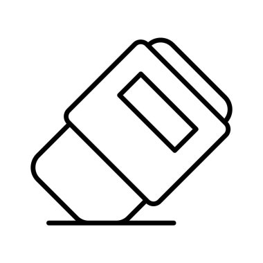 Bir silgi simgesi, dijital, eğitici ve sanatsal uygulamalar için ideal, çeşitli biçimlerde kullanılabilir.