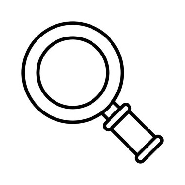 Dijital arayüzlerde arama, yakınlaştırma ve keşif işlevleri için uygun bir büyüteç simgesi