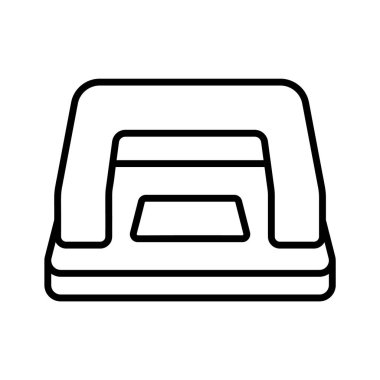 Yaratıcı bir delik delme simgesi, belge organizasyonu veya ofis malzemelerini göstermek için mükemmel