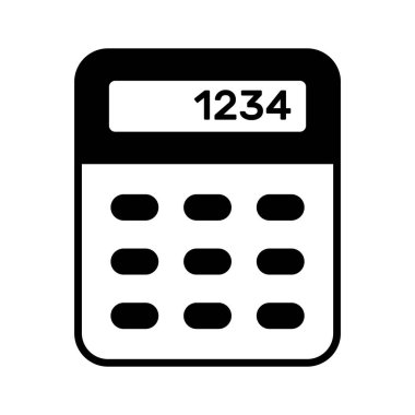 Modern tarzda hesaplayıcı vektör tasarımı, matematiksel hesaplama ekipmanları