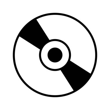 Kompakt disk ve trend vektör tasarımının simgesini kullanmaya hazır