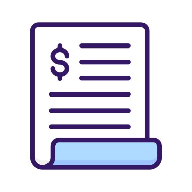 Mali belgenin konsept vektörünü tasvir eden sayfa üzerindeki dolar, simge kullanmaya hazır