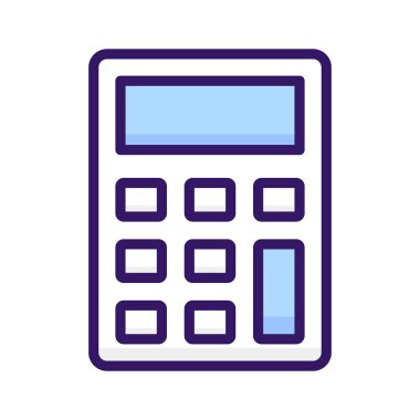 Modern stilde sayısal hesap makinesi vektör tasarımı, matematiksel hesaplama ekipmanları
