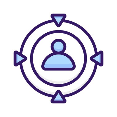 İyi tasarlanmış bir hedef kitle simgesi, modern tarzda, premium kullanıma hazır