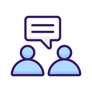 Tartışma, konuşma, iletişim vektörü tasarımı