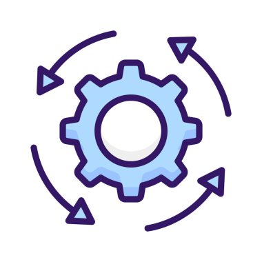 Otomasyon simgesini gösteren ok ile çark
