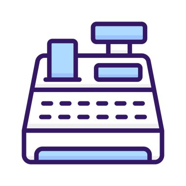 Ödeme sayaç makinesi, modern tasarım tarzında kasa simgesi