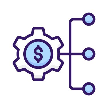 Para Çeşitlendirme simgesi beyaz arkaplanda izole edildi