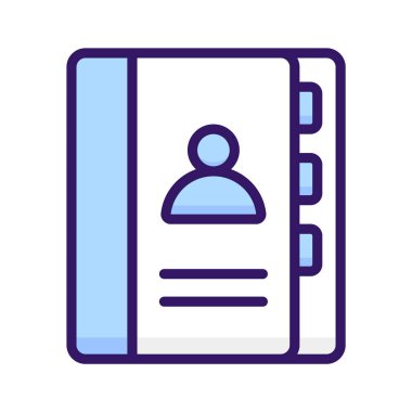 Telefon rehberi, kişi defteri simgesi modayı takip eder, adres defteri vektörü