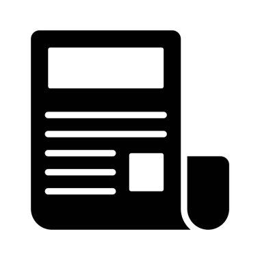 Gazetenin moda simgesi, basın açıklaması konsepti vektörü