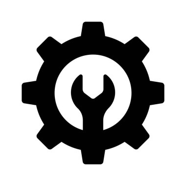 Çarklı anahtar teknik ayarların konsept simgesini gösterir