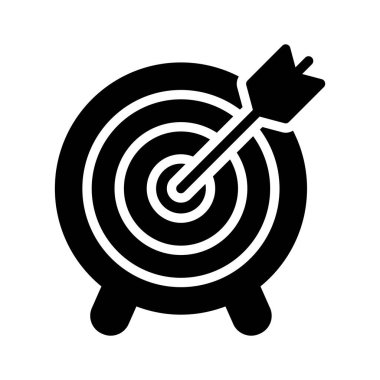 İş hedefi ve iş hedefi vektör tasarımı kavramını belirten bir dart simgesi