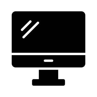 Lcd, monitor vector icon isolated on white background