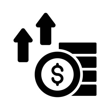 Para büyümesinin yaratıcı tasarım simgesi, iş büyümesinin moda simgesi