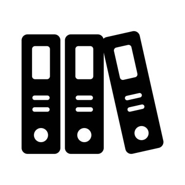 Dosyaların modern tarzda bir vektörü, klasörlerin modaya uygun simgesi