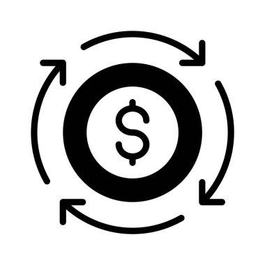 Para akışının modayı beyaz arkaplanda izole edildi