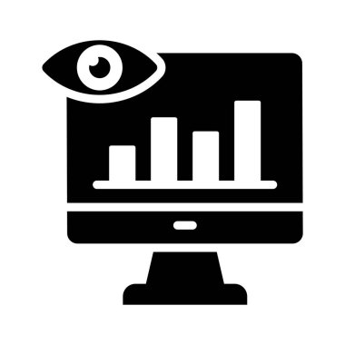 Beyaz arkaplanda izole edilmiş modern tarzda veri izleme vektör tasarımı