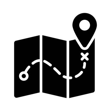 Harita konumu için göz alıcı vektör, harita navigasyonunun son moda simgesi