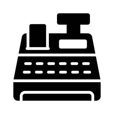 Ödeme sayaç makinesi, modern tasarım tarzında kasa simgesi