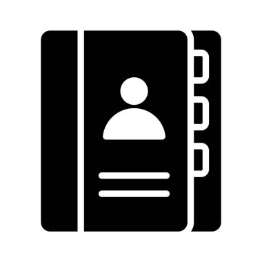 Telefon rehberi, kişi defteri simgesi modayı takip eder, adres defteri vektörü