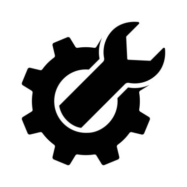 Çarklı anahtar teknik ayarların konsept simgesini gösterir