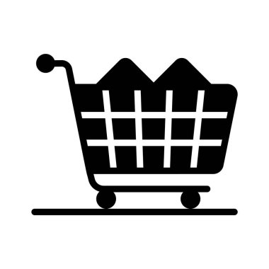 Bir alışveriş arabasının ikonu, genellikle çevrimiçi dükkanlar için kullanılır.