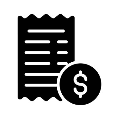 Kağıt para ve fatura tasarımı konsept simgesi, fatura karalama vektör tasarımı