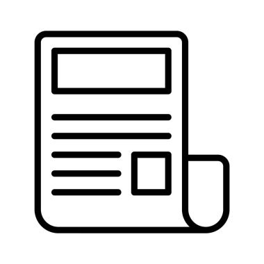 Gazetenin moda simgesi, basın açıklaması konsepti vektörü