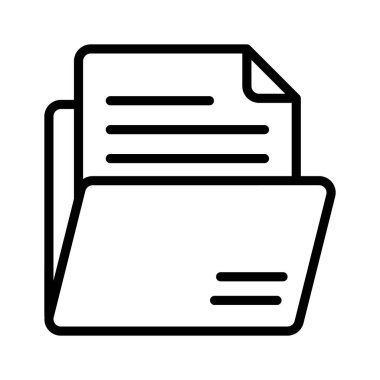 Dosyaların modern tarzda bir vektörü, klasörlerin modaya uygun simgesi