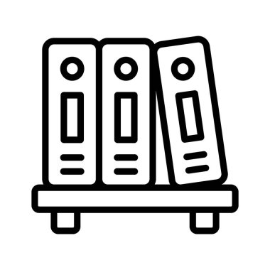 Dosyaların modern tarzda bir vektörü, klasörlerin modaya uygun simgesi