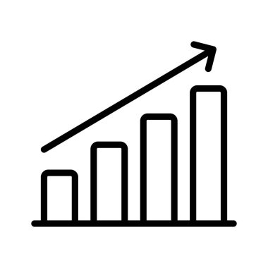 Büyüme grafiğinin bu düzenlenebilir vektörünü, iş analiz simgesi tasarımını al