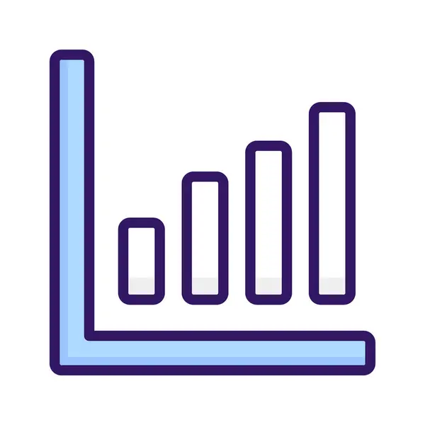 stock vector Graphical representation of a vertical bar chart, business chart icon easy to use