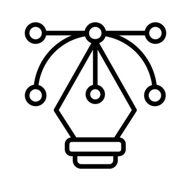 Modern stil kalem aracının bu yaratıcı simgesine tutun