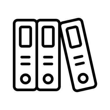 Dosyaların modern tarzda bir vektörü, klasörlerin modaya uygun simgesi