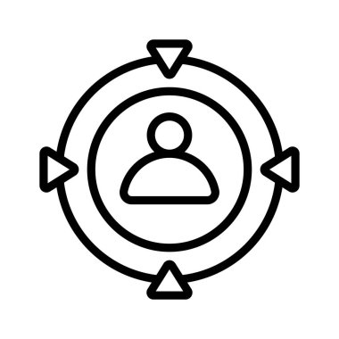 İyi tasarlanmış bir hedef kitle simgesi, modern tarzda, premium kullanıma hazır