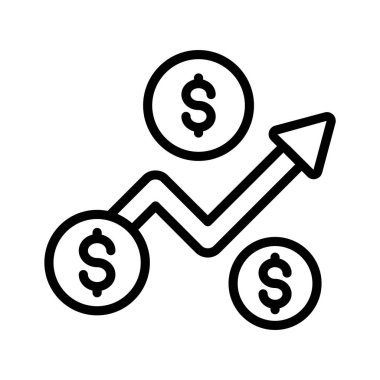 Para büyümesinin yaratıcı tasarım simgesi, iş büyümesinin moda simgesi