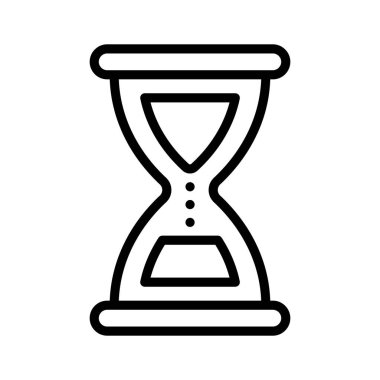 Eski zaman diliminin taşıyıcısı, modern tarzda kum saatinin simgesi