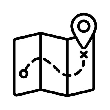 Harita konumu için göz alıcı vektör, harita navigasyonunun son moda simgesi