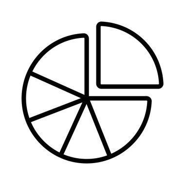 Bölümsel pasta grafiğini gösteren modern bir bilgi grafiği, pasta grafiğinin düzenlenebilir bir vektörü